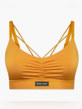 Savage X Fenty Golden Yellow Strappy Ruched Bralette